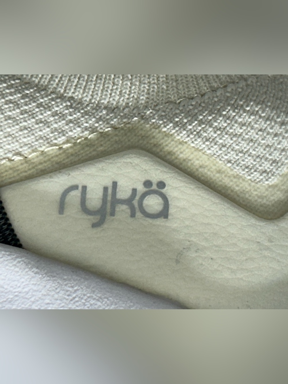 Ryka Empower White Knit Slip-On Sneakers Leopard Print Black Straps Size 7 - Picture 9 of 11